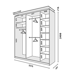 Фото Шафа-купе 2220х600 W Loft