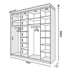 Фото Шафа-купе 2500х600 Loft