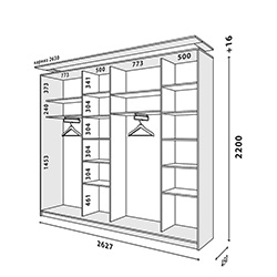 Шафа-купе 2630х450 Loft