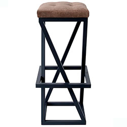 Фото Стілець барний Бакаут Коричневий + Чорний (4010343)