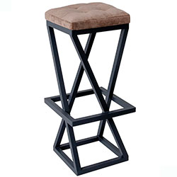 Фото Стілець барний Бакаут Коричневий + Чорний (4010343)