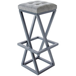 Фото Стілець барний Бакаут Сірий + Графіт (4010341)