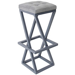 Фото Стілець барний Бакаут Сірий + Графіт (4010341)