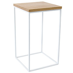 Фото Підставка металева під квіти Юкка Біла Натуральне дерево (4010379)