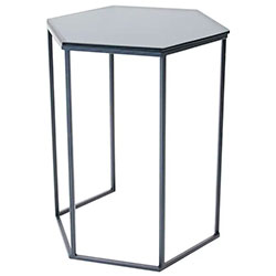 Фото Журнальний стіл Драконник шестикутний скло Графіт (малий) (4010378)