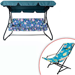 Фото Гойдалка садова Графиня Рожеві квіти на синьому фоні (2140381)