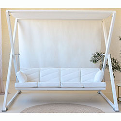 Гойдалка преміум Білий лотос 4-х місна Тедді (2140371)