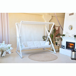 Фото Гойдалка преміум Білий лотос 4-х місна Тедді (2140371)