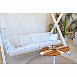 Фото Гойдалка преміум Білий лотос 4-х місна Тедді (2140371)