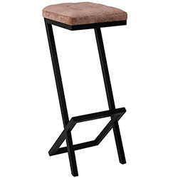 Фото Стілець барний м’який Платан Коричневий + Чорний (4010344)