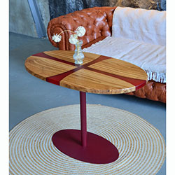 Фото Журнальний стіл Palmarius Мальтійський хрест сорту «Еліпс вишня»