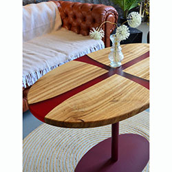 Фото Журнальний стіл Palmarius Мальтійський хрест сорту «Еліпс вишня»