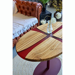 Фото Журнальний стіл Palmarius Мальтійський хрест сорту «Еліпс вишня»