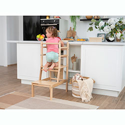 Фото Стільчик Вежа Беж + Натуральний (AANJ001)