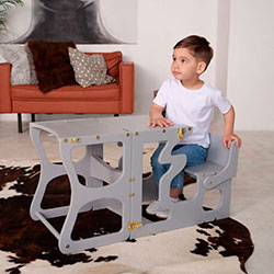 Фото Стілець Монтессорі Сірий (AAAQ020)