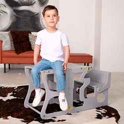 Фото Стілець Монтессорі Сірий (AAAQ020)