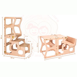 Фото Стілець Монтессорі Сірий (AAAQ020)