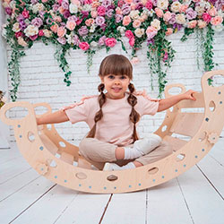 Фото Балансувальна гойдалка Монтессорі Натуральне дерево (AAAW001)