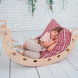 Фото Балансувальна гойдалка Монтессорі Натуральне дерево (AAAW001)