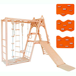 Дитячий ігровий набір 4-в-1 з вігвамом та скеледромом Терракот (AAOV001+AAUZ073)