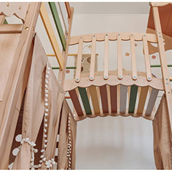 Фото Дитячий майданчик для дому Натуральне дерево + світлий (AAPC028)