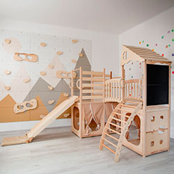 Фото Дитячий майданчик для дому Натуральне дерево (AAPC001)