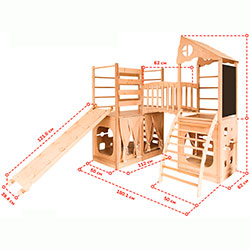 Фото Дитячий майданчик для дому Натуральне дерево (AAPC001)