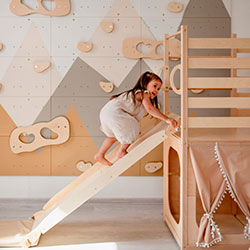 Фото Дитячий майданчик для дому Натуральне дерево (AAPC001)