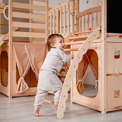 Фото Дитячий майданчик для дому Натуральне дерево (AAPC001)