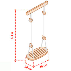 Фото Дитяча канатна гойдалка для дому (AAFA001)