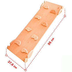 Фото Двостороння гірка натуральне дерево (AAEG001)