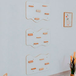 Скеледром для дітей Хмаринка 3 секції Білий + Натуральне дерево (AAUZ008)