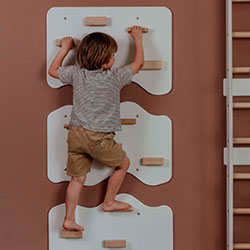 Фото Скеледром для дітей Хмаринка 3 секції Білий + Натуральне дерево (AAUZ008)