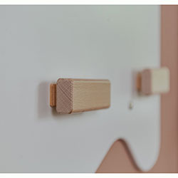 Фото Скеледром для дітей Хмаринка 3 секції Білий + Натуральне дерево (AAUZ008)