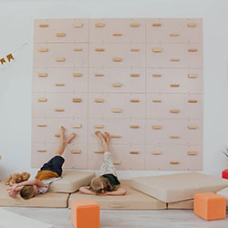 Фото Стіна для Скелелазіння 18 секцій Персиковий (AAVA076_1)