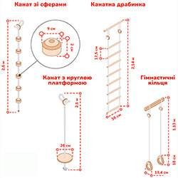 Фото Комплекс для фізичного розвитку 3 в 1 М’ятний (AASK001+AAVA050n)