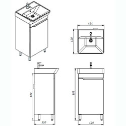Фото Тумба Ozon / Озон 45 Білий