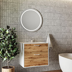 Фото Тумба Afina / Афіна 70 Білий + Дуб Вотан
