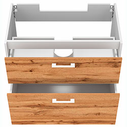 Фото Тумба Afina / Афіна 80 Білий + Дуб Вотан