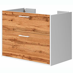 Фото Тумба Afina / Афіна 80 Білий + Дуб Вотан