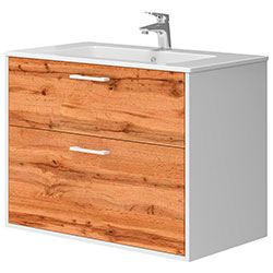 Фото Тумба Afina / Афіна 80 Білий + Дуб Вотан