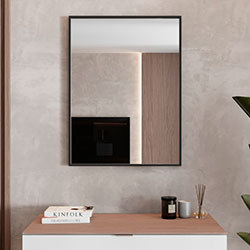 Фото Дзеркало Aluminum Simple (Square) 800*600 AlumSMSq-80 Чорне