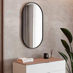 Фото Дзеркало Aluminum Simple (Oval) 500*900 AlumSMOv-50 Чорне