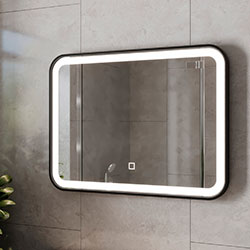 Фото Дзеркало LED Faro прямокутне R4 800*600 FrM-80 Чорне